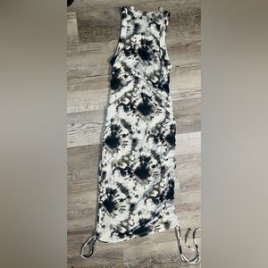 Almost Famous Black and White Tie-Dye Dress